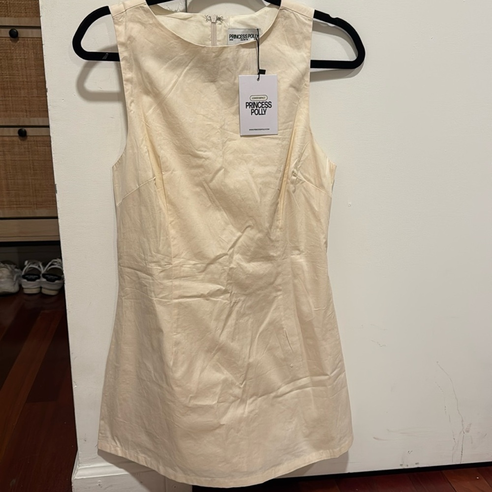Princess Polly Yumiko Romper Dress Cream (Size US 6)